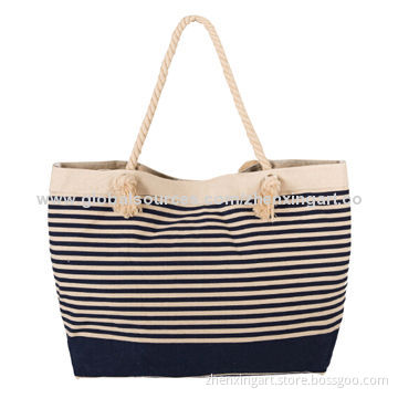 Canvas large tote bag with cotton handle